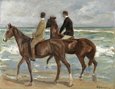 Max Liebermann, Zwei Reiter am Strand, 1901, aus dem Schwabinger Kunstfund (Sammlung David Friedmann, Breslau)