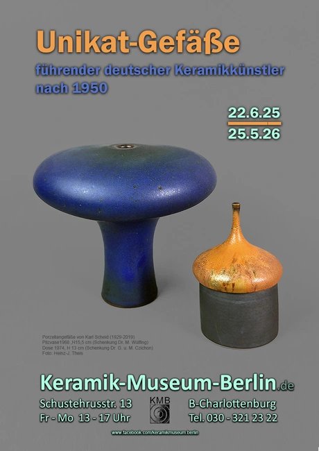 Veranstaltungen in Berlin: Unikat-Gefäße führender deutscher Keramikkünstler nach 1950