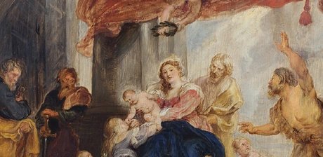 Peter Paul Rubens, Thronende Maria mit dem Kind und Heiligen (Detail), 1627/28