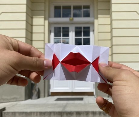 Origami-Kussmund