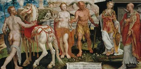 Maarten van Heemskerck: Momus tadelt die Werke der Götter, 1561
