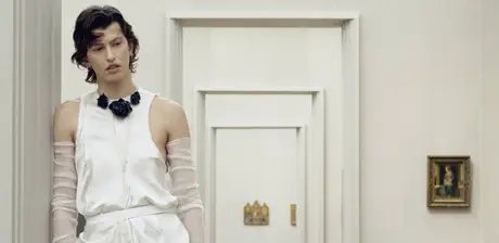 „Gallery Looks. Modeinszenierungen in der Gemäldegalerie“: Fotoshooting anlässlich des BERLINER SALONS in der Gemäldegalerie 2025, Entwurf Autrel