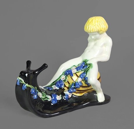 „Schneckenreiter“, Wiener Keramik, 1910, Michael Powolny (1871-1954)