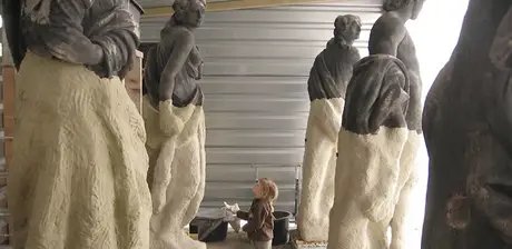 Salzreduzierung an Sandsteinskulpturen, Potsdam 2009
