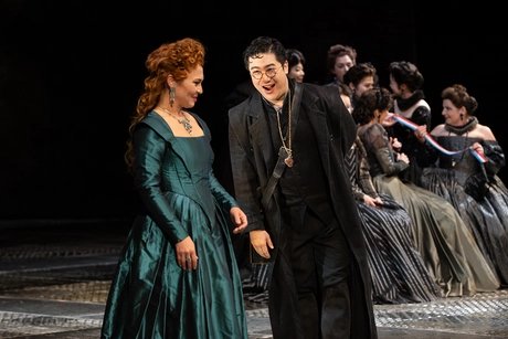 Irene Roberts als Prinzessin Eboli, Gihoon Kim als Rodrigo, Marquis von Posa