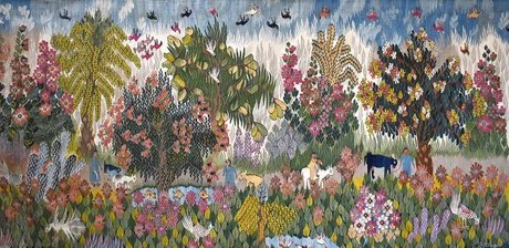 Garten, 2002, Gehan Rezk (*1977), Baumwolle, 1,82 x 0,82 m