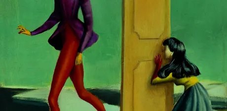 Leonor Fini: Zwei Frauen, 1939, Öl auf Leinwand, 34 x 24,5 cm, Staatliche Museen zu Berlin, Neue Nationalgalerie. Schenkung Sammlung Ulla und Heiner Pietzsch an das Land Berlin 2010