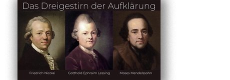 von links: Nicolai, Lessing, Mendelssohn