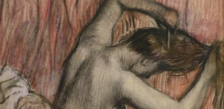 Edgar Degas, Sich kämmender Akt, 1886–1890, Kohlezeichnung, Pastellkreiden auf Papier, 60x 45,5 cm