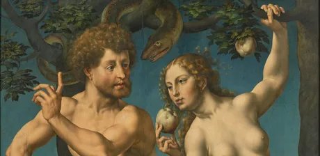 Jan Gossart. Der Sündenfall / Adam und Eva (Detail), 1520/35