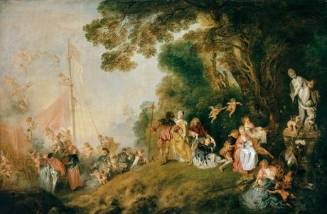 Antoine Watteau: Die Einschiffung nach Cythera (L' Embarquement pour Cythère), 1718/19