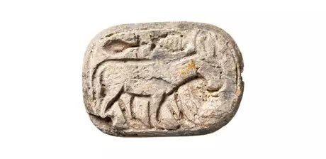 Skarabäus mit Darstellung von einem Esel