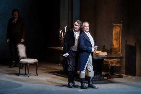 Martin Muehle als Mario Cavaradossi, Ludovic Tézier als Scarpia