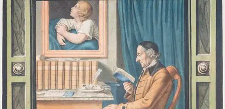 Johann Caspar Lavater, lesender Philosoph, Detail, undatiert