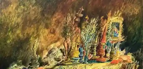 Wolfgang Kunde, Festliche Tafel II, Detail, 1975