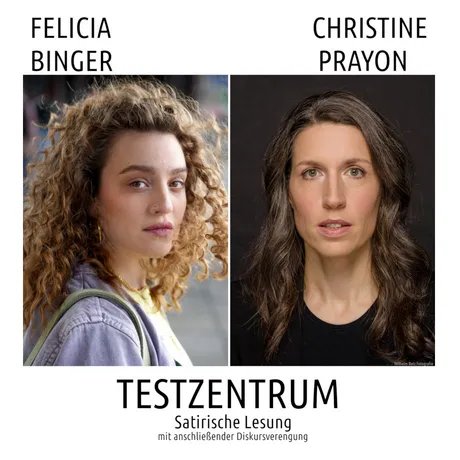 KEY VISUAL Christine Prayon & Felicia Binger: Testzentrum