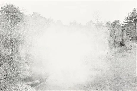 Océane Moussé, L'Eclat, 2018, Tusche auf Papier, 100 x 150 cm, Foto: © Océane Moussé