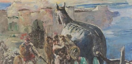 Lovis Corinth, Das Trojanische Pferd, 1924, Detail, Öl auf Leinwand © Staatliche Museen zu Berlin, Nationalgalerie / André van Linn