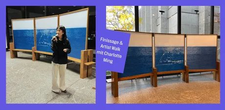 Charlotte Ming vor ihrem Werk „Fata Morgana“