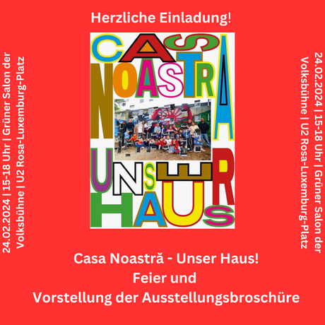 Veranstaltungen in Berlin: Vorstellung der Ausstellungsbroschüre Casa Noastra