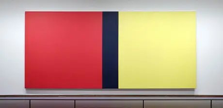 Barnett Newman: Who's Afraid of Red, Yellow and Blue IV, Detail, Detail, 1969/70, 1982 erworben mit Unterstützung des Vereins der Freunde der NationalgalerieBarnett Newman: Who's Afraid of Red, Yellow and Blue IV, Detail, 1969/70, 1982 erworben mit U