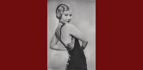 Schauspielerin Lilian Harvey 1931/32 in einem Abendkleid von Joe Strassner (Sammlung Kessemeier)