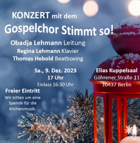 Veranstaltungen in Berlin: Konzert mit dem Gospelchor Stimmt so!
