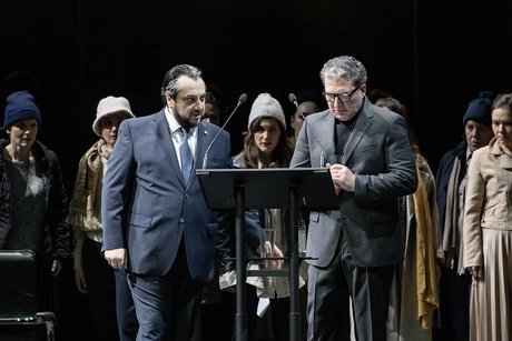 George Petean als Simon Boccanegra, Michael Bachtadze als Paolo Albiani