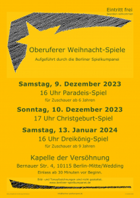 Veranstaltungen in Berlin: Oberuferer Weihnacht-Spiele. Dreikönig-Spiel