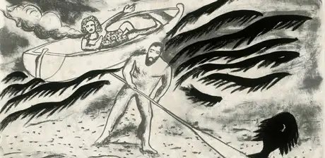 Enzo Cucchi, Il santo di Loreto, Detail, aus: Immagine feroce, 1981