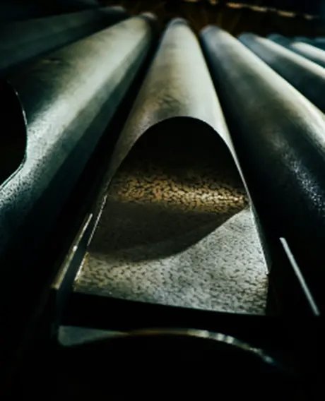 Detail einer Orgelpfeife