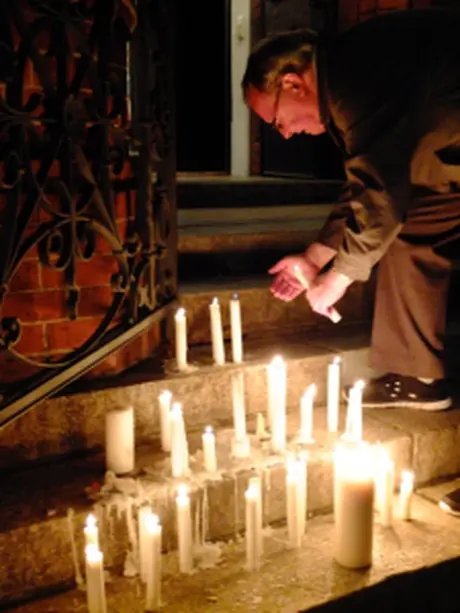 Kerzen vor der Gethsemanekirche 1989, Dieter Wendland