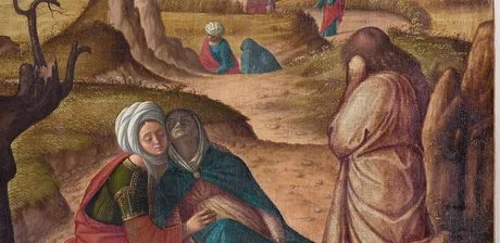 Vittore Carpaccio, Die Grabbereitung Christi (Detail), ca. 1515–1520