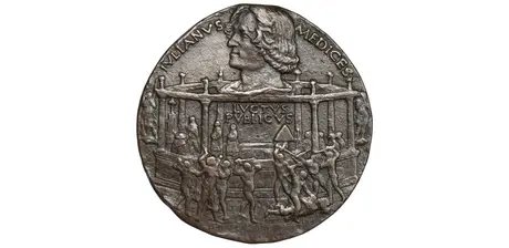 Lorenzo und Guilano de´Medici (Die Pazzi- Verschwörung) Medaille von Bertoldo di Giovanni, Italien, 1478