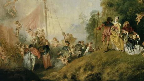 Antoine Watteau: Die Einschiffung nach Cythera (L' Embarquement pour Cythère), 1718/19