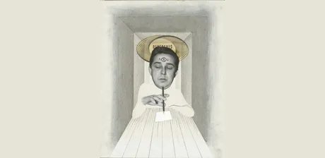 Heinz Hajek-Halke, Wolfgang Gruner. Aus dem Programmheft der Berliner Stachelschweine, 1959, Fotocollage: Silbergelatinepapier, Aquarell, Papier