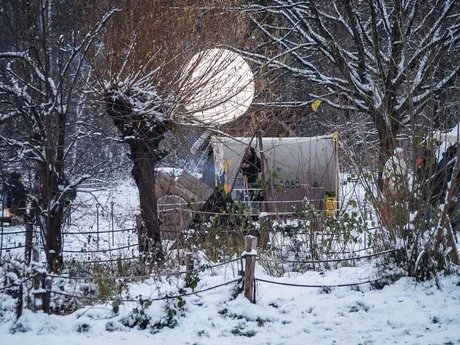 Das Museumsdorf Düppel im Winter Das Museumsdorf Düppel im Winter