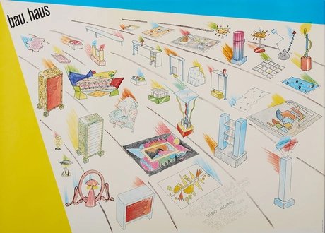 bau. haus (Plakat), 1979 Serigraphie Galerie Maurer, München