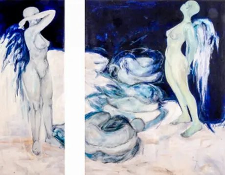 Dixptychon, Genesis, 2012 Acry/Canvas; 150x55,150x120 cm