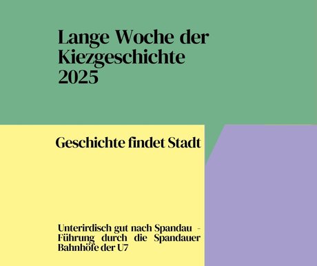 KEY VISUAL Lange Woche der Kiezgeschichte: Spandau