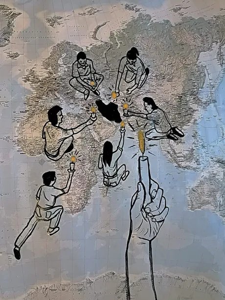 GRAFIK Del be Del (heart to heart)