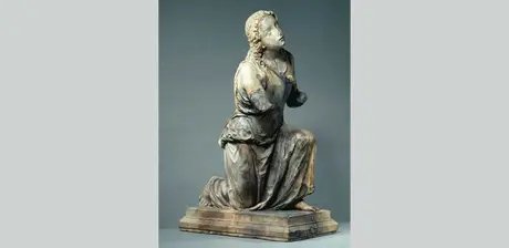 Giovambattista Bregno, Kniender Engel, um 1500, Marmor
