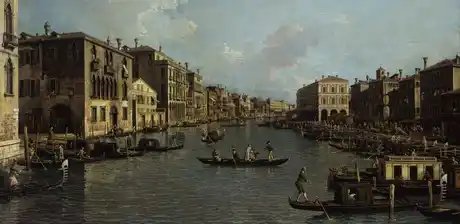Giovanni Antonio Canal, genannt Canaletto, Der Canal Grande, Detail, 1759/60