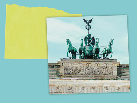 Das Brandenburger Tor mit der Quadriga steht als eines der bekanntesten Berliner Baudenkmäler stellvertretend für die Stadt