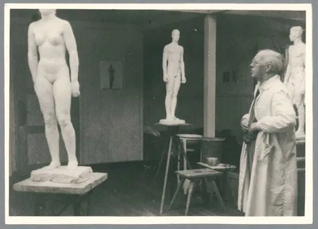 Kolbe im Atelier