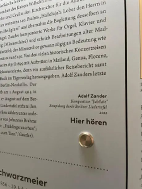 Veranstaltungen in Berlin: Klang der Geschichte - Dauerausstellung im Mausoleum Wiesenack