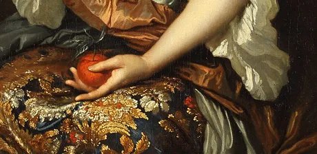 Caspar Netscher, Bildnis einer Dame, Detail, 1679
