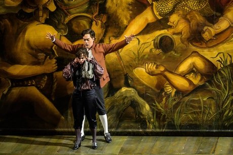 Meechot Marrero als Cherubino, Byung Gil Kim als Figaro