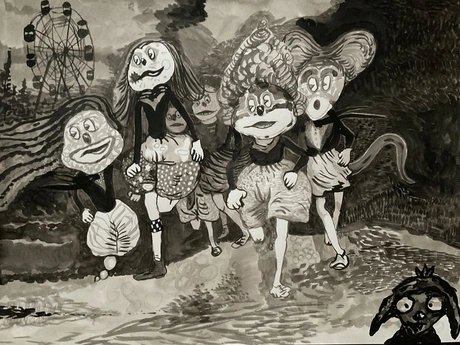 3 Julia Kissina, FLUCHT, 2020, 36 x 48 cm, Tusche auf Papier, Foto Julia Kissina 3 Julia Kissina, FLUCHT, 2020, 36 x 48 cm, Tusche auf Papier, Foto Julia Kissina