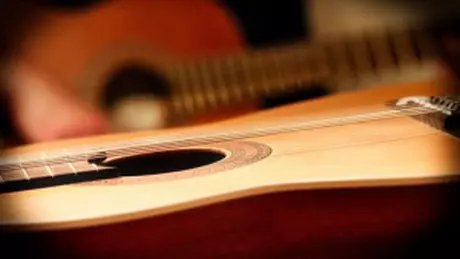 Detailaufnahme einer Gitarre